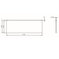 W72UA-170-070W-P1  Панель фронтальна для ванн Spirit, X-joy 170х70, біла (1 сорт) AM.PM фото 1