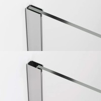 STR4PA61005007  WALK-IN EASY Душова фіксована перегородка 1000*2000, скло 6 мм,  прозоре, профіль хр Ronal фото 3