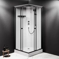 W94C-403-090BT X-Joy Square кабіна душова  90x90,  профіль мат.чорний, скло прозоре (1 сорт) AM.PM фото 7