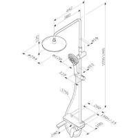F0780700 Like Душова система з верхнім душем 220мм, хром (1 сорт) AM.PM фото 6