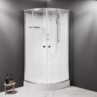 W94C-401-090MT	  X-Joy, Душова кабіна 90x90, профіль мат.хром, скло прозоре (1 сорт) AM.PM фото 2