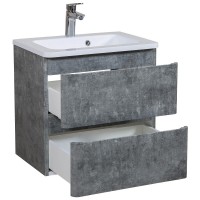 7684 АКЦЕНТ Тумба підвісна з раковиною-70 Альфа, сірий мармур (1 сорт) Аква Родос фото 2