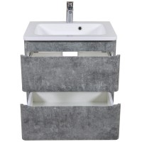 7684 АКЦЕНТ Тумба підвісна з раковиною-70 Альфа, сірий мармур (1 сорт) Аква Родос фото 4