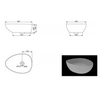 1514136 OVALE раковина тонкостінна без донного клапану (1 сорт) Devit фото 1
