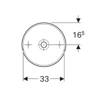 510.056.00.1 Aniara Накладна раковина, круглої форми d=35см, без отв. для зміш., без переливу, колір Geberit фото 2