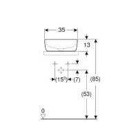 510.056.00.1 Aniara Накладна раковина, круглої форми d=35см, без отв. для зміш., без переливу, колір Geberit фото 3