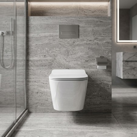 DLI30401111W Linea Підвісний безобідковий унітаз з кришкою soft-close та Vortex Flush, білий (1 сорт Devit