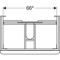 500.353.00.1 Smyle Square Шафка під умивальник 75см, з двома шухлядами, колір білий глянець (1 сорт) Geberit фото 2