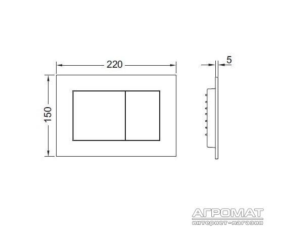 9240402 TECEnow панель змиву пластик, хром матовий (1 сорт) Tece