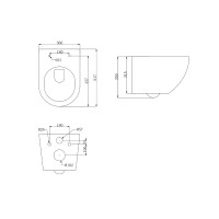 DUN30201111W Universal Підвісний безобідковий унітаз з кришкою soft-close та Vortex Flush, білий (1  Devit фото 1