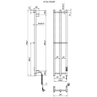 3.164.045798.WM Рушникосушка ел.HF Slim 1170х250 білий мат, в комплекті з прих.підкл (1 сорт) Hygge Family фото 3