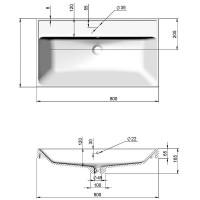 32217 Тумба Fabio (кашемір) з умивальником Fabio 80 см (консольна) ручка чорна (1 сорт) Аква Родос фото 2