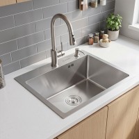 50*50 Handmade Кухонна мийка, сифон, дозатор, кріплення (товщина 3,0/1,5), нержавійка (1 сорт) Valeso фото 7