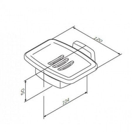 A9034200  Gem, Cкляна  мильниця з  настінним тримачем (1 сорт) AM.PM