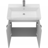 484060G Flow Тумба 60 з умивальником та ручками, сірий матовий (1 сорт) Devit фото 4