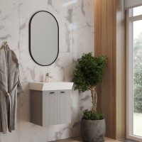 484060G Flow Тумба 60 з умивальником та ручками, сірий матовий (1 сорт) Devit фото 8