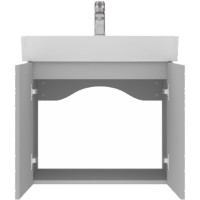 484060G Flow Тумба 60 з умивальником та ручками, сірий матовий (1 сорт) Devit фото 3