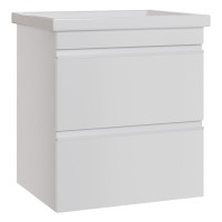 754055W FRAME Біла тумба 55 см з раковиною на ніжках (1 сорт) Devit фото 1