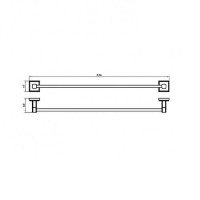 6748 LEONARDO Тримач рушників-60 (1 сорт) Аква Родос фото 1