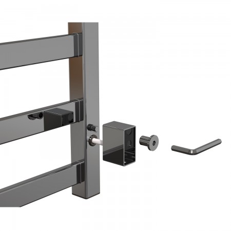 D50005S Комплект прихованого підключення прямокутний, чорний (1 сорт) Devit