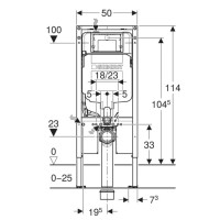 111.796.00.2 Duofix для д/підв. унітазу, 114 см, зі змивним бачком прихованого монтажу Sigma 8 см (1 Geberit промо фото 2
