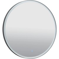 27302 Lorenzo Дзеркало 100 см з підсвіткою (сенсор), колір чорний (1 сорт) Аква Родос фото 2