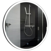 27302 Lorenzo Дзеркало 100 см з підсвіткою (сенсор), колір чорний (1 сорт) Аква Родос