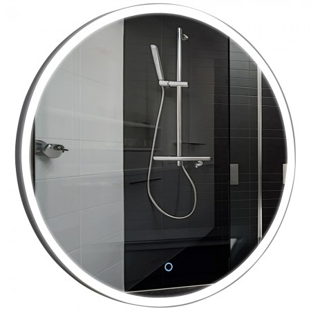 27302 Lorenzo Дзеркало 100 см з підсвіткою (сенсор), колір чорний (1 сорт) Аква Родос