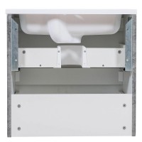 7684 АКЦЕНТ Тумба підвісна з раковиною-70 Альфа, сірий мармур (1 сорт) Аква Родос фото 6