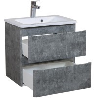 7764 Тумба Акцент (сірий мармур) з умивальником Альфа 60 см (консольна) (1 сорт) Аква Родос фото 3