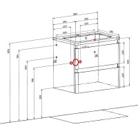 7764 Тумба Акцент (сірий мармур) з умивальником Альфа 60 см (консольна) (1 сорт) Аква Родос фото 2
