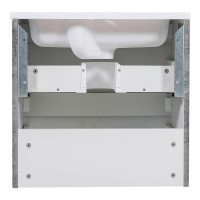 7764 Тумба Акцент (сірий мармур) з умивальником Альфа 60 см (консольна) (1 сорт) Аква Родос фото 7