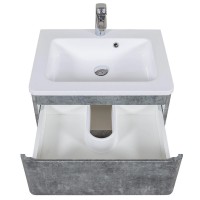 7764 Тумба Акцент (сірий мармур) з умивальником Альфа 60 см (консольна) (1 сорт) Аква Родос фото 6