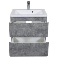 7764 Тумба Акцент (сірий мармур) з умивальником Альфа 60 см (консольна) (1 сорт) Аква Родос фото 5