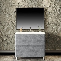 7764 Тумба Акцент (сірий мармур) з умивальником Альфа 60 см (консольна) (1 сорт) Аква Родос фото 8
