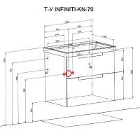 8807 тумба Інфініті з раковиною Elite 70 см (консольні), біла (1 сорт) Аква Родос фото 6