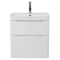 14849 тумба Амеріна 60 (консольна) - з раковиною DEEP 600 мм, біла (1 сорт) Аква Родос фото 2