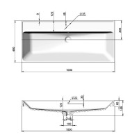 32211 Тумба Fabio (кашемір) з умивальником Fabio 100 см (консольна) ручка чорна (1 сорт) Аква Родос фото 2