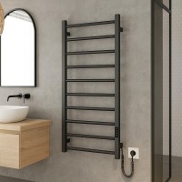 6.1.0803.06.BM Рушникосушка ел. HF Leeds  970x430 чорний мат, в комплекті з прих.підкл (1 сорт) Hygge Family фото 7