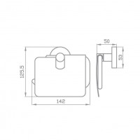 8126 (3505) GLORIA Тримач паперу з кришкою (1 сорт) Аква Родос фото 1