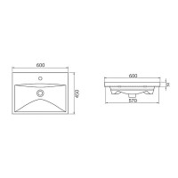 11293 ЕЛІТ Тумбаі Еліт  з раковиною Elite 60 см, мокко глянець (1 сорт) Аква Родос фото 2