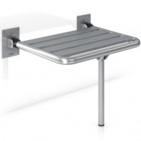 GW11 24 04 01  Сидіння для душу, з опорою, 400 x 450 mm,  нержавіюча сталь (1 сорт) GENWEC