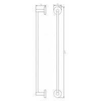 8112 (7520)   Тримач для рушників GLORIA 60, хром (1 сорт) Аква Родос фото 1
