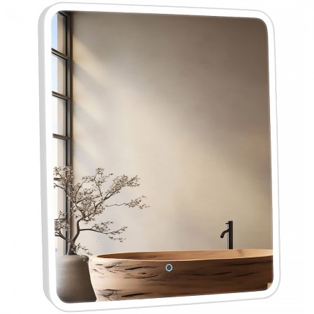 27449 Donato Дзеркало 60*70 см сенсор з підсвіткою, біле (1 сорт) Аква Родос