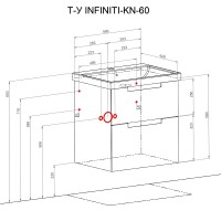 10624 Тумба Інфініті з умивальником Frame 60 см (консольна) біла (1 сорт) Аква Родос фото 2