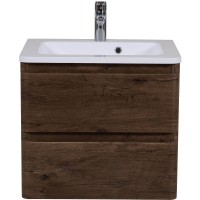 7682 Тумба Акцент (каштан) з умивальником Альфа 70 см (консольна) (1 сорт) Аква Родос фото 3