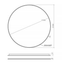 12263 Дзеркало DELLA R-line D-95, з  підсвіткою КРУГЛЕ (1 сорт) Аква Родос фото 4