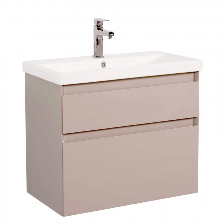 11297 ЕЛІТ Тумба Еліт з раковиною Elite 80 см, мокко глянець (1 сорт) Аква Родос