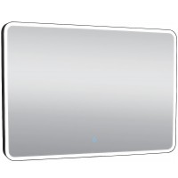 27444 Donato Дзеркало 100*70 см сенсор з підсвіткою, чорне (1 сорт) Аква Родос фото 2