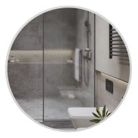 10442 Дзеркало Делла R-line D-80, з декоративною підсвіткою КРУГЛЕ (1 сорт) Аква Родос